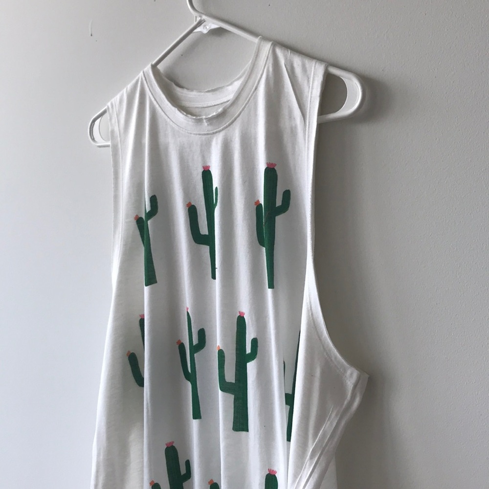 Muscle tee with cacti - Picture 3 of 4